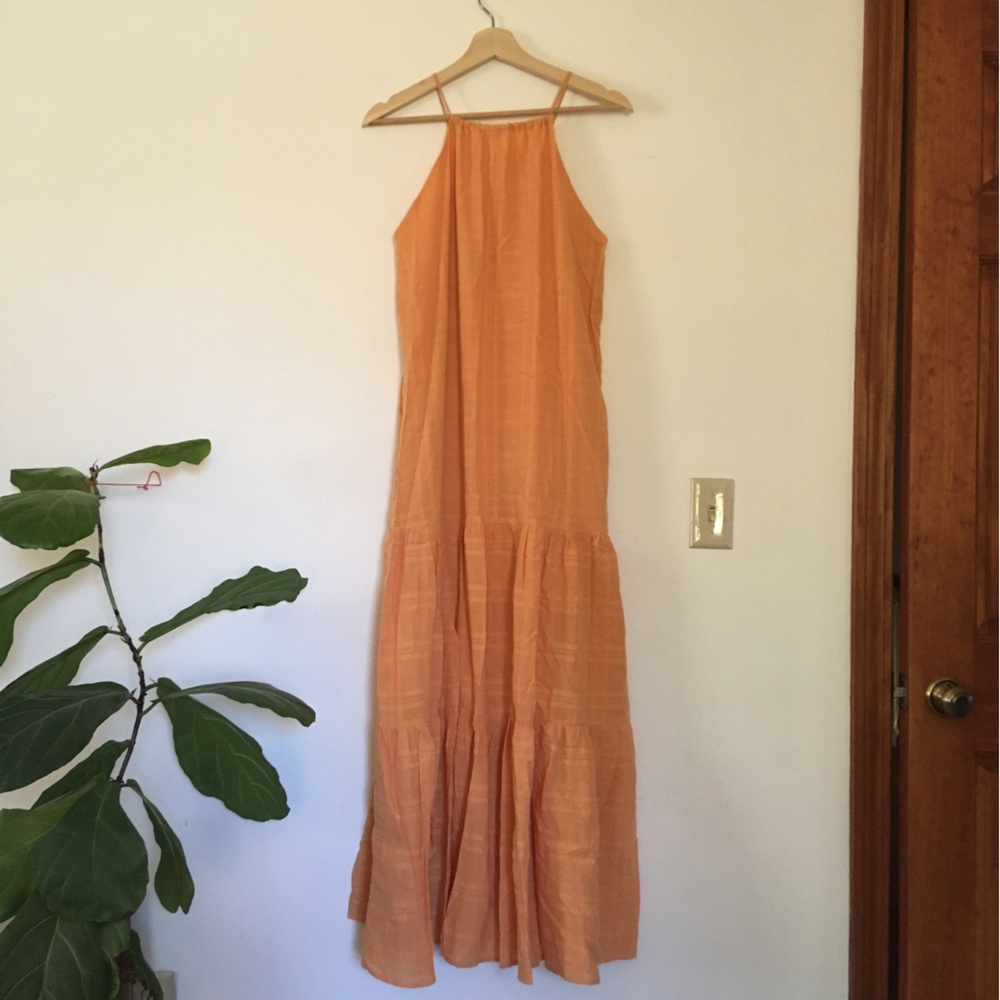Tiered Maxi Halter Dress With pockets!